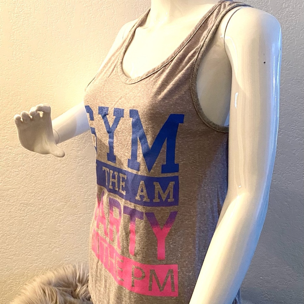 Gym In The AM Party In The PM Workout Tank Top - Picture 3 of 5